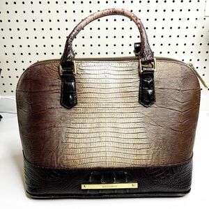 Brahmin | Vivian Sable Pennfield Ombré Pearlescent Leather Satchel Handbag